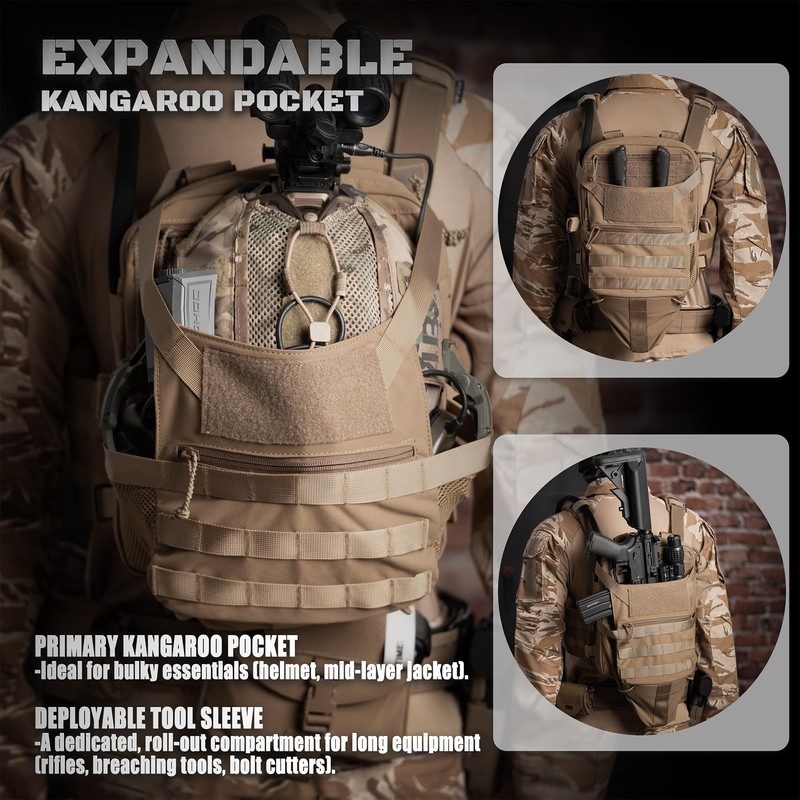 CLTAC ABP Tactical MOLLE Hydration Backpack Military Assault Vest Back
