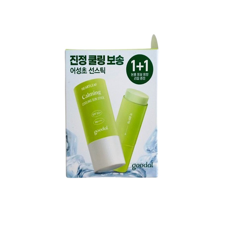goodall Goodal Clear Houttuynia cordata Calming Cooling Sun Stick 1+1