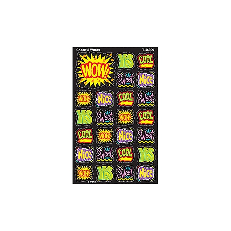 Trend Cheerful Words Merit Stickers