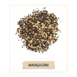 BREWIX, Masala Chai Tea Loose Leaf CTC TEA (50+ Cups, 3.53oz/100g) Strong Robust & Aromatic, All Natural | Blended with Exotic Spices | Ginger, Cinnamon, Cardamom, Clove & Black Pepper