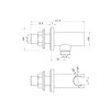 ENKI, O06, Shower Outlet Elbow with Holder, Matte Black Shower