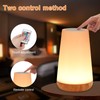 Vaileal LED Nachttischlampe, Touch Dimmbar Atmosphäre Tischlampe mit Fernbedienung USB-Aufladung,