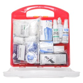 2021 OSHA & ANSI Approved Class B First Aid Kit Plastic Case Clear Front