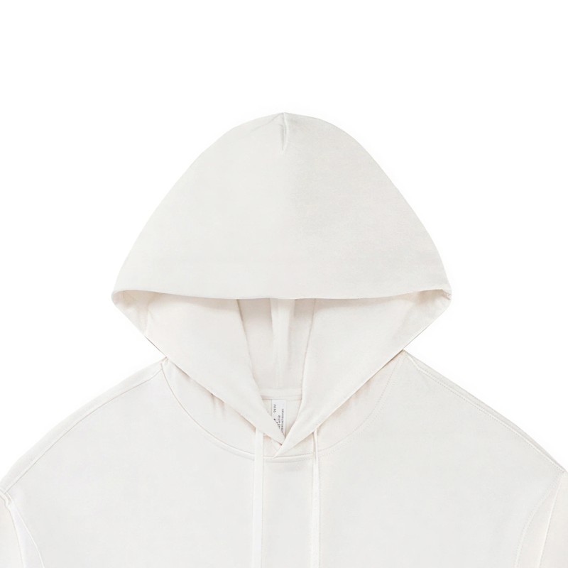 Daily Casual Terry Drawstring Hood Regular Fit Cotton Blend Hooded