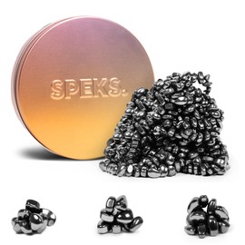 Speks Crags Ferrite Putty | Over 500 Smooth Ferrite Stones in a Metal Tin | Fun Quiet Fidget Toys for Adults and ADHD Desk Toys for Office | Pink Gradient, Medium