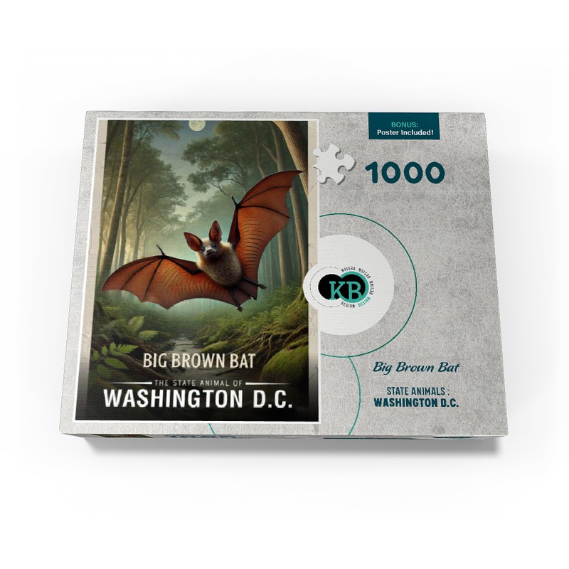 MyPuzzle Washington D.C., Big Brown Bat: State Animals Series -