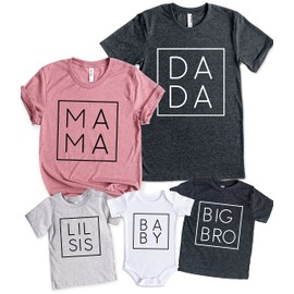 Teeny Fox Lil Bro Letter Printed Big Brother Little Sister Sis Family Cute Matching Outfits Couple Shirts