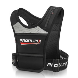 PRORUNX | Running Phone Holder Vest | Waterproof Phone Pouch | Energy Gels Pouch | Reflective Running Vest | Adjustable Waistband | Lightweight | Men & Women | UK Brand