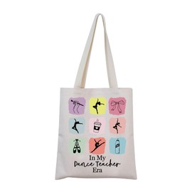 MNIGIU Dance Teacher Tote Bag Dancer Gift Dancer Lovers Gift Dance Teacher Merch Dance Team Gifts (Dance Teacher Tote)