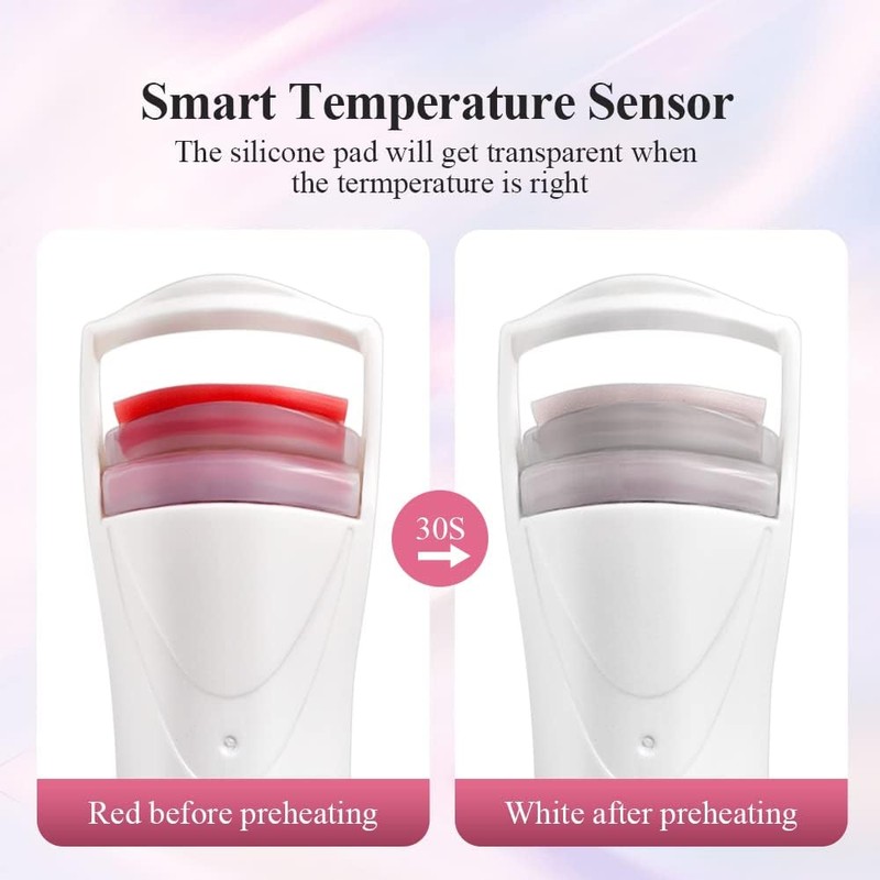 Heated Eyelash Curler, TOUCHBeauty Electric Eyelash Curler, Portable Lash Curler,