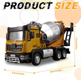 Rppiup Construction Site Vehicles Toy, Construction Site Vehicles Children, 1:40 Metal Construction Vehicles Truck Car Toy, Metal Construction Vehicles with Sound and Light for Children and Adults