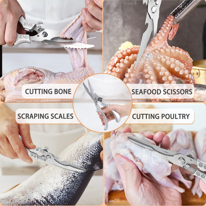 Kitchen Shears Heavy Duty Kitchen Scissors Poultry Shears, Stainless Steel