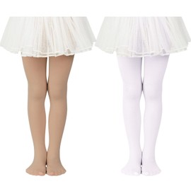 Leggings para bebé de Navidad de ballet, medias de danza para niña calcetines atléticos para niños, Piel y blanco, 1-3 Años