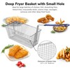 WeChef 4Pcs Deep Fryer Baskets 13" x 6" x 6"