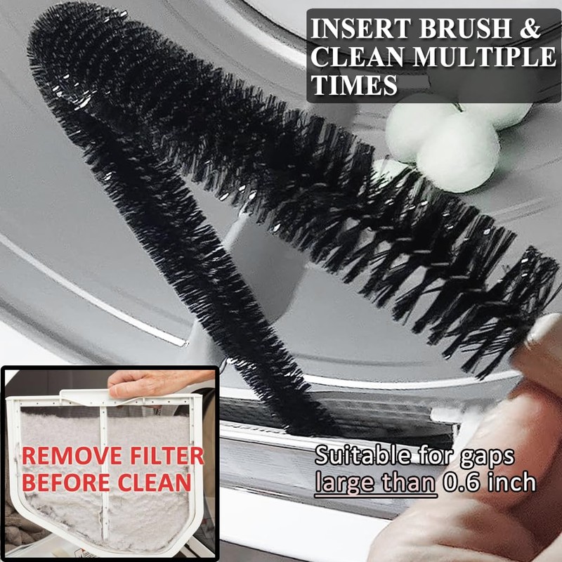 Clothes Dryer Lint Brush, 29.5" Long Flexible Lint Vent Trap
