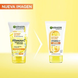 Garnier Gel Limpiador Facial Tono Uniforme con Vitamina C Express Aclara 150ml, 170 grams, 150 mililitro, 1