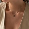 koperin Cross Necklace for Women-Dainty 925 Sterling Silver Cute Faith