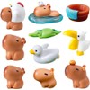 10pcs Mini Resin Capybara,Tiny Capybara Figures Figures Figurines Miniature Garden