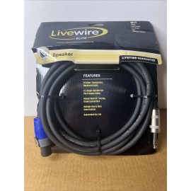 Livewire Elite 12g Speaker Cable Banana t10 ft. Black ES10NQ