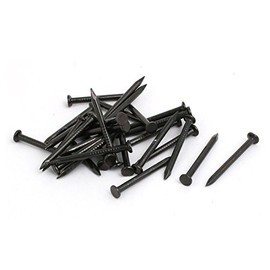 sourcingmap Hardware Nails 2mm x 25mm Fiber Concrete Cement Wall Point Tip Nails Black 30pcs