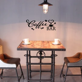 Coffee Bar Removable Vinyl Wall Decals | Kitchen Wall Decor | Coffee Bar Sign | Office Wall Decor
