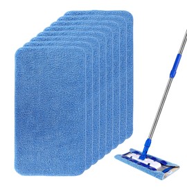 Microfiber Mop Pads Cloth Compatible with MR-SIGA Professional Mop,Floor Cleaning Mop Refills,Double Side Use Mop Pad (8 Pack）