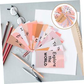 Operitacx Pack of 30 Motivational Cards Small Encouragement Cards with English Words Children's Cards Embroidery Cards for Children English Quote Card for Employees Small Quote Card Bohemia