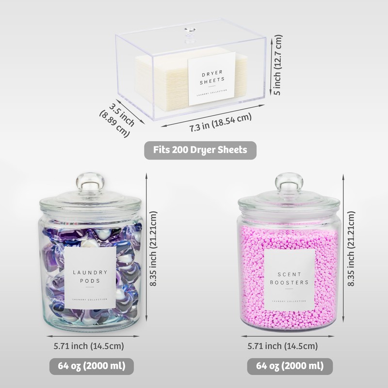 Laundry Room Organization and Storage (64 Oz, 4, Pack)