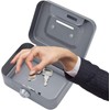 Small Cash Box, Small Safe, Cash Box with 2 Keys,