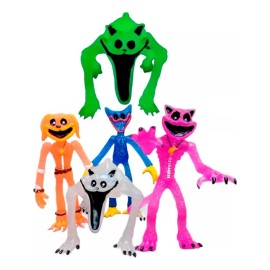 Smiling Critters Figuras Catnap, Dogday, Huggy Pesadil 4 Pzs