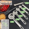 Stainless Steel Measuring Spoon, Measuring Spoon, 8-Piece Measuring Ruler for
