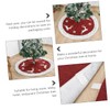 LABRIMP 1pc Plush Xmas Tree Skirt Mat Festive Tree Base
