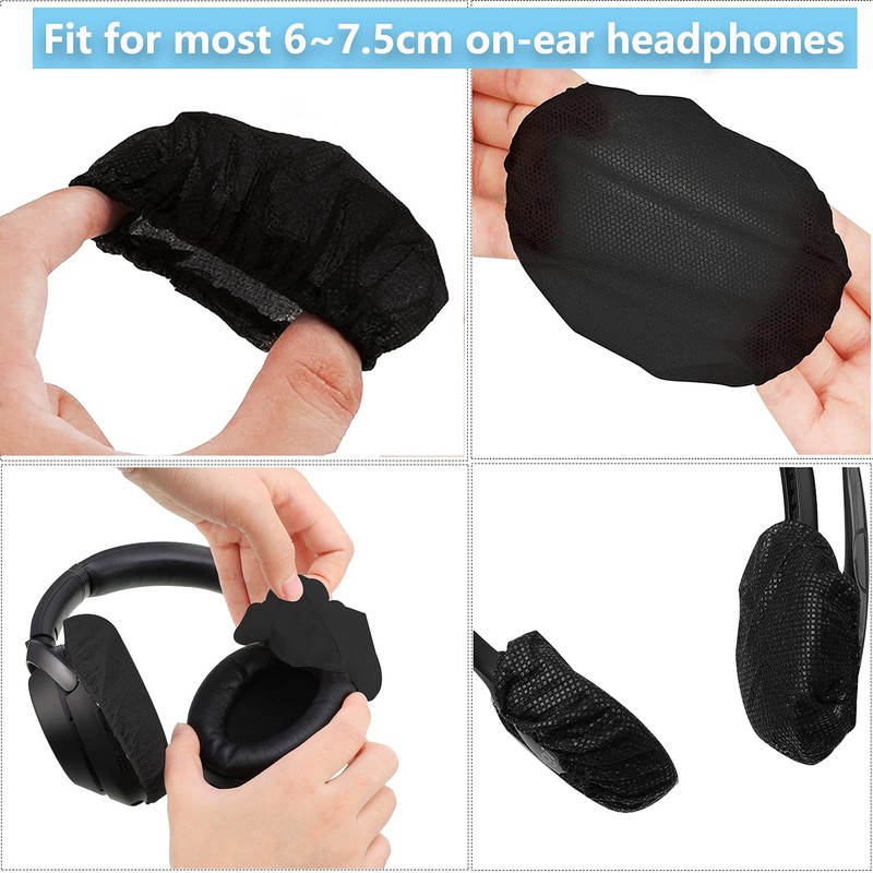 100PCS Microphone Cover Disposable Non-Woven Microphone Windscreen Protective Cap Karaoke