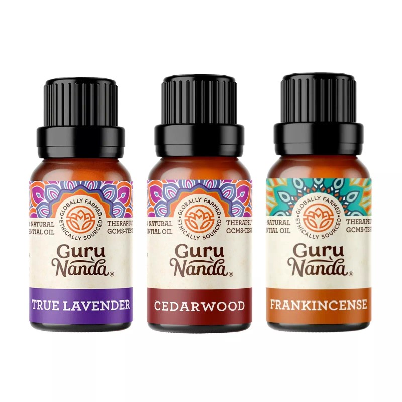 GuruNanda Sleep Essential Oils Set - 100% Pure & Natural