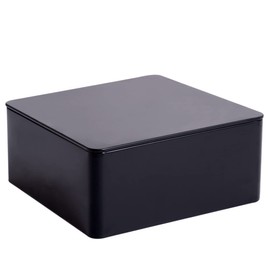 Tianhui Square Tin Canister/Container for Keeping Car,Tea,Coffee,Cookies, Food,Flour,Baked Goods Storage (Black)