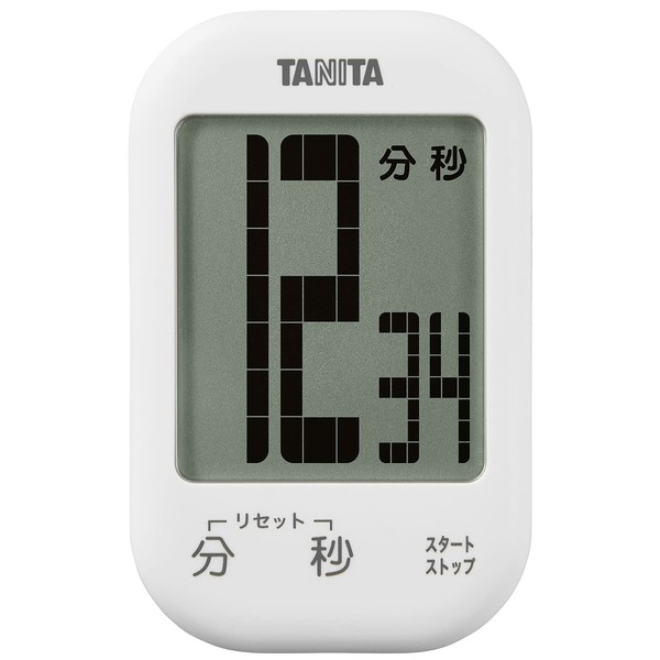 Tanita TD-413-WH Kitchen Study Study Timer with Magnetic Digital Timer 100 Minute Scale Display Coconut White