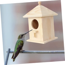 SUPVOX Wooden Bird House Nesting Box for Birds Outdoor Hanging Nesting Hotel Easy to Clean Garden Decoration for Parakeets and More