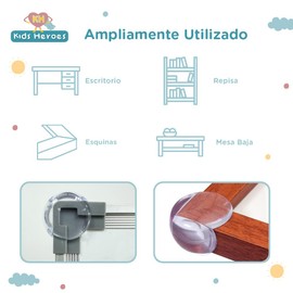 Kids Heroes Kit de Seguridad para Bebes y Niños con 10 Cubre Esquinas Transparentes y 10 Tapas de Seguridad para Enchufes (20 Piezas)