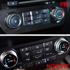 x xotic tech Headlight Fog Light Switch Knob Keyless Start Engine Stop Push Button AC Volume Radio Switch Tune Knob Button Ring Cover Trim Compatible with Ford F150 XLT 2016-2020 Blue Aluminum 8Pcs