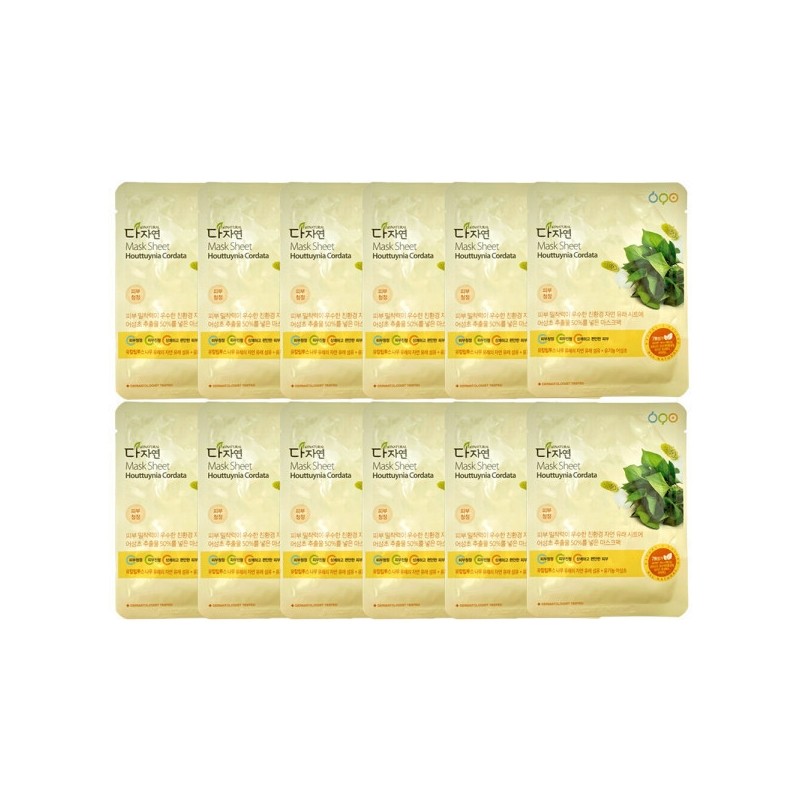 Dajayeon Organic Houttuynia Cordata Mask Pack 12 Sheets / Circle