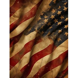 QAZWSX American Flags Diamond Art Painting Kits for Adult, American Flag 5D Diamond Art for Adults, Round Drill Painting by Diamonds Art and Crafts for Home Wall Decor Gift 12x16 Inch