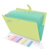 SKYDUE 12 Compartments A4 Document Folder, Expandable Folder for Important