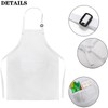 DEAYOU 12 Pack White Child Apron with Pocket, Plain Aprons