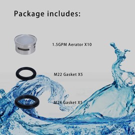 LYWBYZ Faucet Areator,10Pcs Flow Restrictor Plug-In Faucet Aerator Replacement Parts,For Bathroom or Kitchen Sink