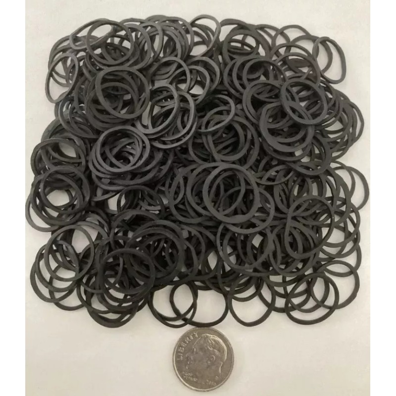 Unbranded 1 PACK 125 PCS SMALL BLACK RUBBER BANDS