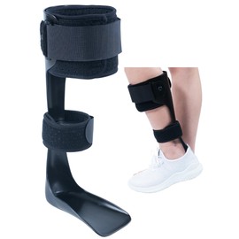 DouHeal AFO Foot Drop Brace, Innovative Half-Foot Design, Shoe-Friendly, Perfect Posture, Medical Drop Foot Brace for Walking, Foot Drop Orthotic Braces for Neuropathy, Men & Women (Medium, Left)