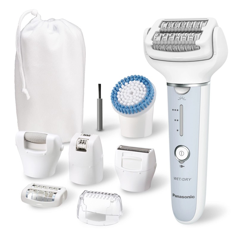 Panasonic ES-EY90-A503 Wet/Dry Epilator, Dual Disc with 60 Tweezers, 90°