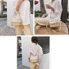 Anopo Straw Bag Shoulder Bag Wicker Women Bag Lace String