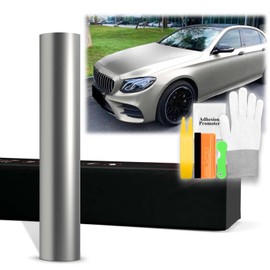 60"x72" (5FTx6FT) PET Romance Chrome Silver Vinyl Wrap Auto Car Sticker Decal Film Sheet Bubble Free Air Release Technology with Tool Kit