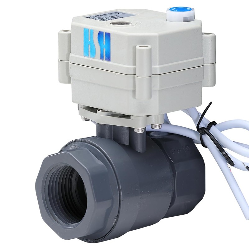 HSH-Flo PVC 2 Way 1/2" 12VDC 24VAC/DC On/Off Plastic Auto